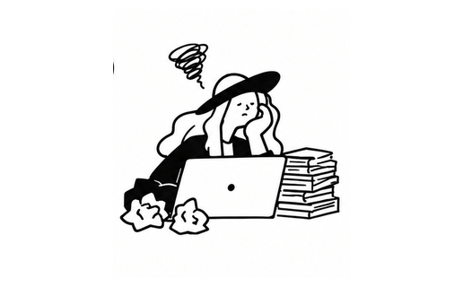 迷っている人のイラスト